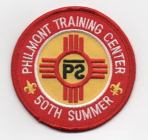 Philmont Training Center "50th Summer", patch 3", retro in plastica trasparente, come nuovo! - Foto 1 di 1