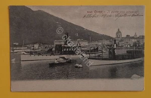 Cartolina Como - Il porto con piroscafi - 1900 - Foto 1 di 1
