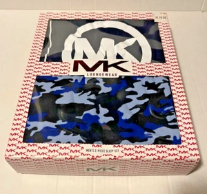 Michael Kors Two-Piece Pajama Set Lounge Pants & Shirt Blue Camo Men's XL - Picture 1 of 7
