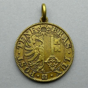 City of Geneva, Coat of arms. Antique Medal. 1952 Pendant. Travel Souvenir. - Picture 1 of 4
