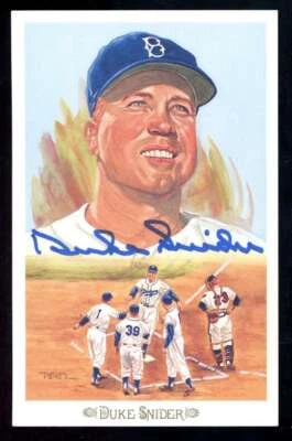 Duke Snider PSA DNA Coa Signed Perez Steele Celebration Postcard Autograph - Image 1 of 2