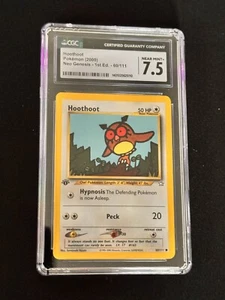 Neo Genesis 1st Edition Hoothoot 60/111 CGC NEAR MINT+ 7.5 - Picture 1 of 2
