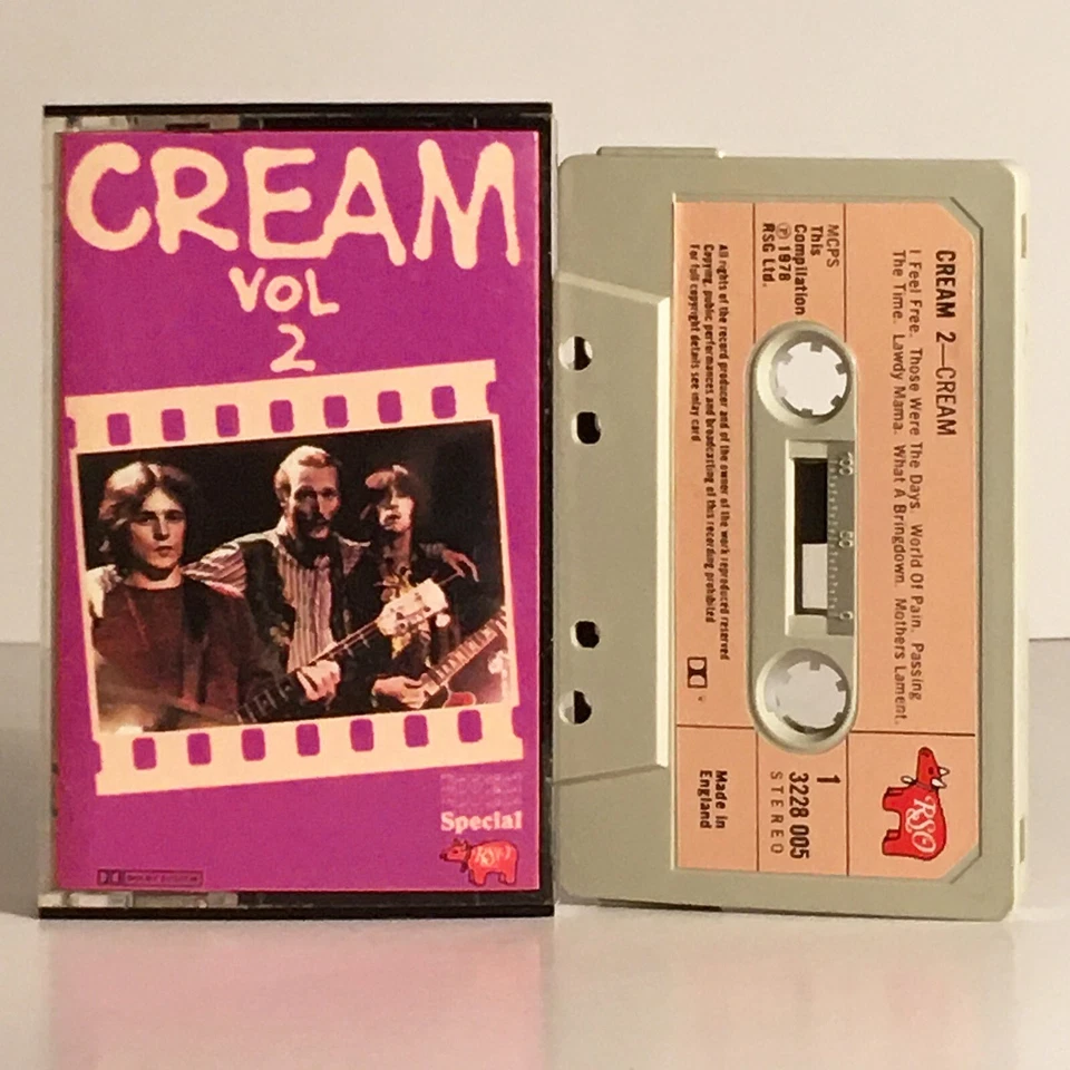 Cream - Cream Vol. 2 - Near Mint 1978 Compilation Cassette - RSO - 3228 005 - Image 1 of 4