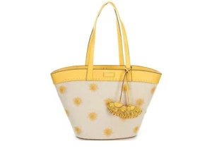 Kate Spade New York Pier Sun Embroidered Canvas Tote Bag Morning Light Multi - Picture 1 of 3