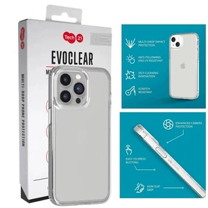 Genuine Tech21 iPhone 12 | 12 Mini | 12 Pro Max Evo Clear Case Shockproof Cover - Picture 1 of 12