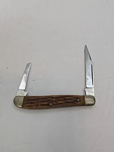 Japanese Made Pocket Knife Stainless Steel Folding 2 Blade - Picture 1 of 8