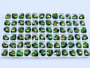 10 Pcs. SWAROVSKI® Crystal Heart Beads,ART#6202/6228 10mm Hearts, VITRAIL MEDIUM - Picture 1 of 3