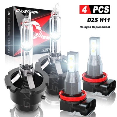 For Acura TL 2007-2008 HID Headlight High/Low Beam led Fog Light Bulbs Kit - Image 1 of 4