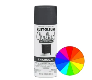 RUST-OLEUM CHALKED SPRAY PAINT Chalky Smooth Matte Finish---Choose Your Color  - Picture 1 of 20