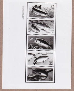 USPS press publicity photo for 22c Fish stamps Scott 2205-09 - Picture 1 of 1