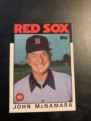 #771 John McNamara Boston Red Sox team Checklist￼￼￼￼￼￼   1986 Topps Cb30 - Image 1 of 2