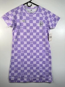 BNWT Juicy Couture T Shirt Dress Womens Purple Checker Size Medium 18.5x34.5 - Picture 1 of 12