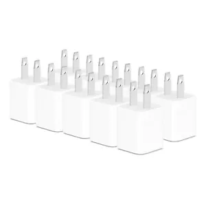 Lot of 10 Genuine OEM Apple A1385 5W USB Power Adapter Cube Charger iPhone iPad - Picture 1 of 3