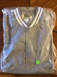 VTG HABAND Duke Snap Button Varsity Windbreaker Jacket Gray Small 30X - Picture 1 of 4