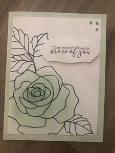 Set 4 carte Stampin Up Rose come nuove Macaron qualsiasi occasione - Foto 1 di 2