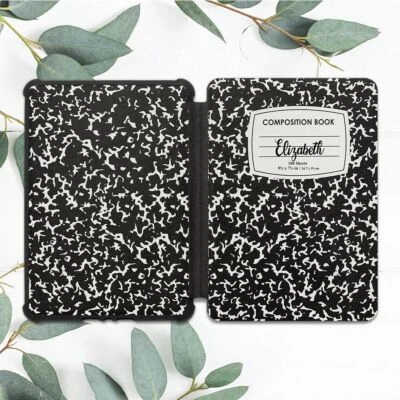 Custom Name Composition Book Case For All-new Kindle 10th Gen Kindle Paperwhite - Image 1 of 3