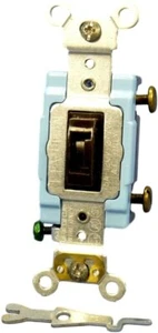 Leviton 1101-2L15 Amp einpoliger Verriegelungsschalter Industrie - Braun - Bild 1 von 1