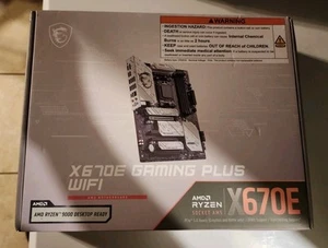 MSI X670E GAMING PLUS WIFI AM5 AMD RYZEN 7000-9000 DDR5 ATX GAMING MOTHERBOARD - Photo 1/2