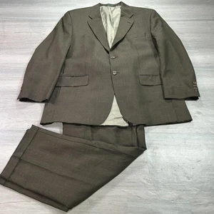 Lauren Ralph Lauren Suit Mens 46L Blazer Brown Wool Cashmere 36x28 Pants - Picture 1 of 24