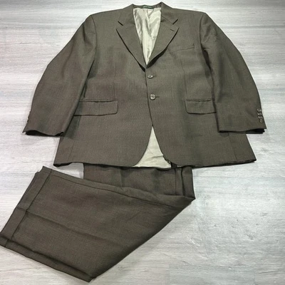 Lauren Ralph Lauren Suit Mens 46L Blazer Brown Wool Cashmere 36x28 Pants - Image 1 of 4