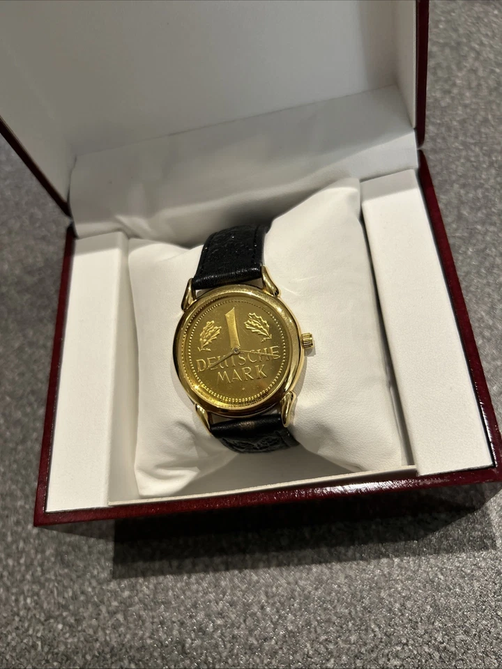 Muy Raro 1991 Franklin Mint 1 Marco Alemán Reloj Suizo para Hombres Plata 925 Esfera GP Foto 1 de 4
