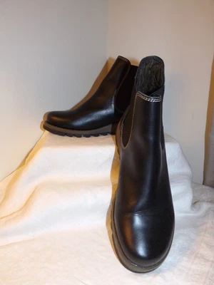 Botas Chelsea FLY LONDON Cuero Negro Nuevas Talla 40 - 9M Para Mujer Foto 1 de 4