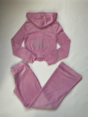 Juicy Couture Bling Velour Tracksuit Hoodie & Pants FLORAL BLOOM Size XS NEW - Image 1 of 4