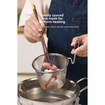 Küchenkorb aus Edelstahl zum Braten von Hot Pot und Ölablassaufgaben - Bild 1 von 4