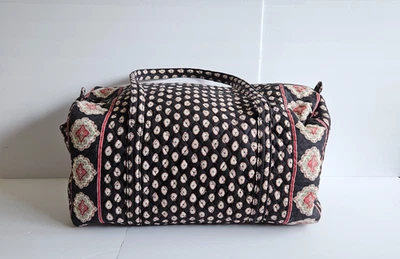 Vera Bradley Retired Large Quilted Soft Duffel Bag – Black/Multicolor Pattern - Image 1 of 4