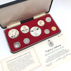 1971 Bahamas Inseln - 9 Münzen - 2,87 Oz. - Silber Proof Set - Franklin Mint - Bild 1 von 13