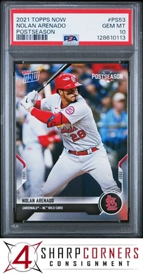 2021 TOPPS NOW POSTSEASON #PS53 NOLAN ARENAADO POP 1 PSA 10 - Изображение 1 из 3