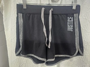 Girls' Size 14/16 Black Pull-On Poly Blend Activewear Shorts By Justice-Comfy! - Picture 1 of 7