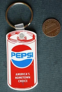 1970-80er Ära Pepsi Cola Dose Logo Schlüsselanhänger VINTAGE COOL - - Bild 1 von 1