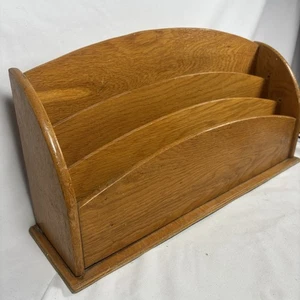 Vintage Briefregal aus Holz - Schreibtisch ordentliche Aufbewahrung - Bild 1 von 8