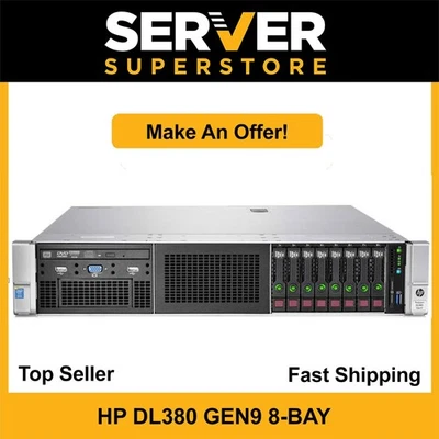 HP ProLiant DL380 G9 Server 2x E5-2690 V3=24 Cores P440ar 128GB RAM 4x trays - Image 1 of 4