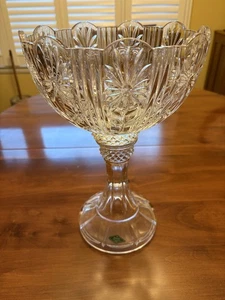 SHANNON Irish Design 24% Lead Crystal Pedestal Bowl Centerpiece Made In Slovakia - Picture 1 of 11