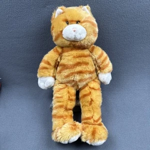 Build A Bear orange gewebte Katze gestreift Plüschtier Stofftier 17 Zoll nicht mehr produziert OG Kätzchen - Bild 1 von 8