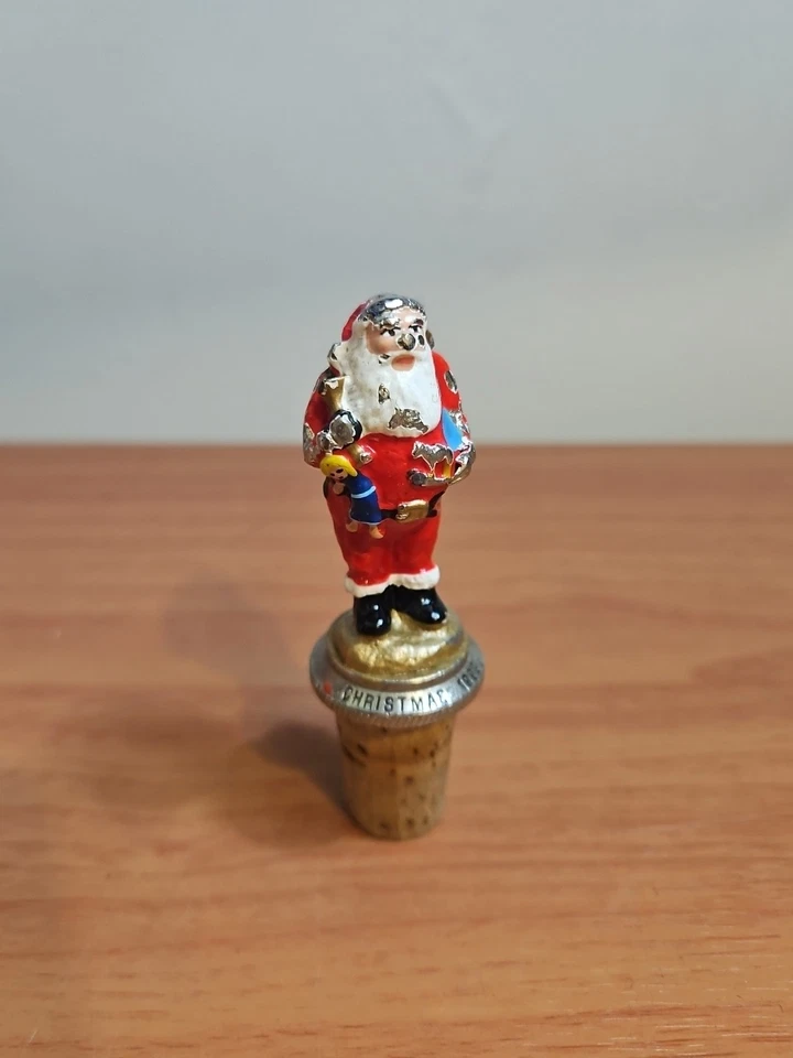 Botella de vino de Papá Noel de colección corcho Foto 1 de 4