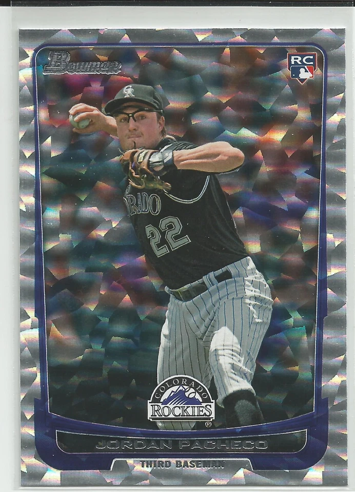 Jordan Pacheco Colorado Rockies 2012 Bowman Draft Silver Ice R/C Foto 1 de 1