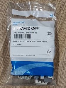 Krone/Commscope Jack 8P4C RJ45 - Pack 10 (Brand New) 6467 1 105-00 - Picture 1 of 2