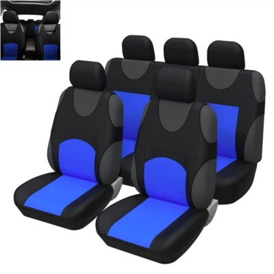 Full Set Front Rear Car Seat Covers Pad Auto Chair Cushion Protectors Breathable - Image 1 of 4