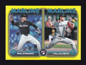 2024 Topps Update Series #US305 ANTHONY MALDONADO & ELI VILLALOBOS RC YELLOW - Picture 1 of 2