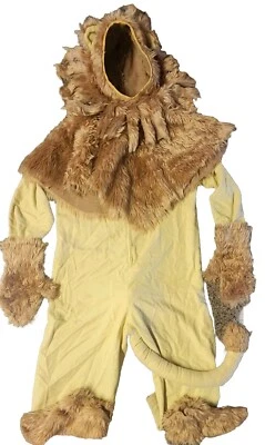 Child Sized Deluxe LION COSTUME, Gloves,Feet Coverings, Full Mane Mask, Tail EUC - Image 1 of 4