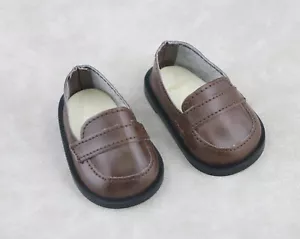 American Girl Brown Boy Loafer Shoes for 18'' Doll Festive Formal Outfit - Picture 1 of 4