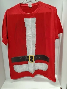 Traje de Navidad Navidad Santa Novedad Mangas Cortas Camiseta (Talla LG) Para Hombre Rojo - Imagen 1 de 7