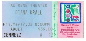 DIANA KRALL ~ 2002 Concert Ticket ~ FREE SHIPPING - Bild 1 von 1