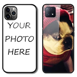 Custom DIY Tempered Glass TPU Phone Case Cover Personalised Photo Image Picture - Picture 1 of 9