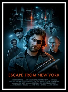 Escape from New York Art Movie Poster Print & Unframed Canvas Prints - Picture 1 of 2