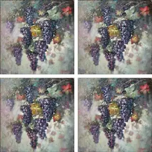 Grape Art Accent & Decor Tile Set Taite Ceramic Backsplash POV-FPT007AT - Picture 1 of 2