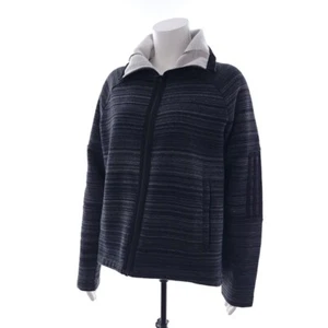 Adidas Langarmjacke dunkelgrau durchgehender Reißverschluss Damen Größe L - Bild 1 von 14